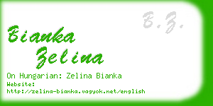 bianka zelina business card